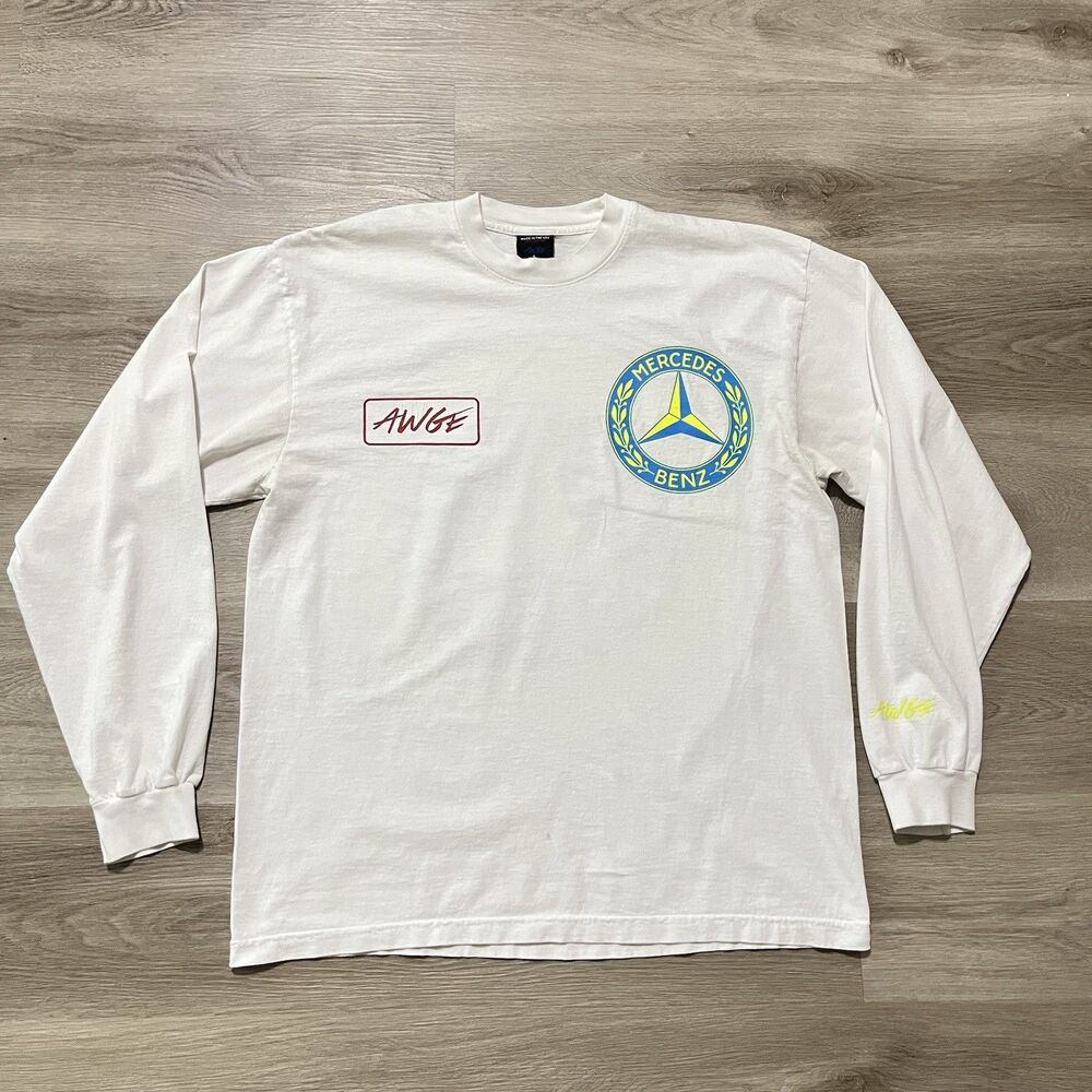 AWGE Mercedes Benz ASAP Rocky Long Sleeve T-Shirt White Large